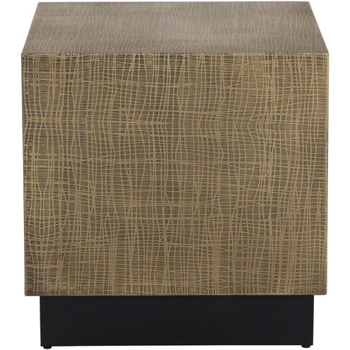 Albans 22 X 22 inch Brass / Black Side Table